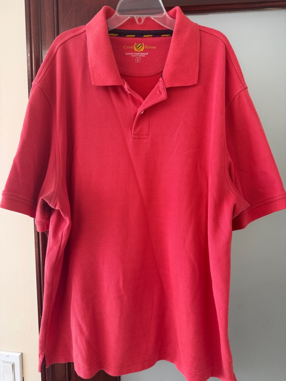 Club Room Men's Red Polo Shirt